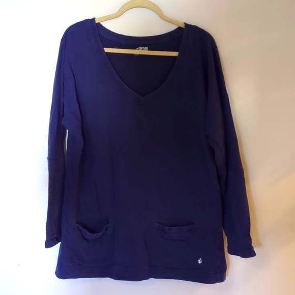 Blue/purple Volcom Women's take cover v neck tunic - Picture 1 of 5